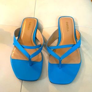 TWO New Women’s Blue + Pink Carvela sandals size 7